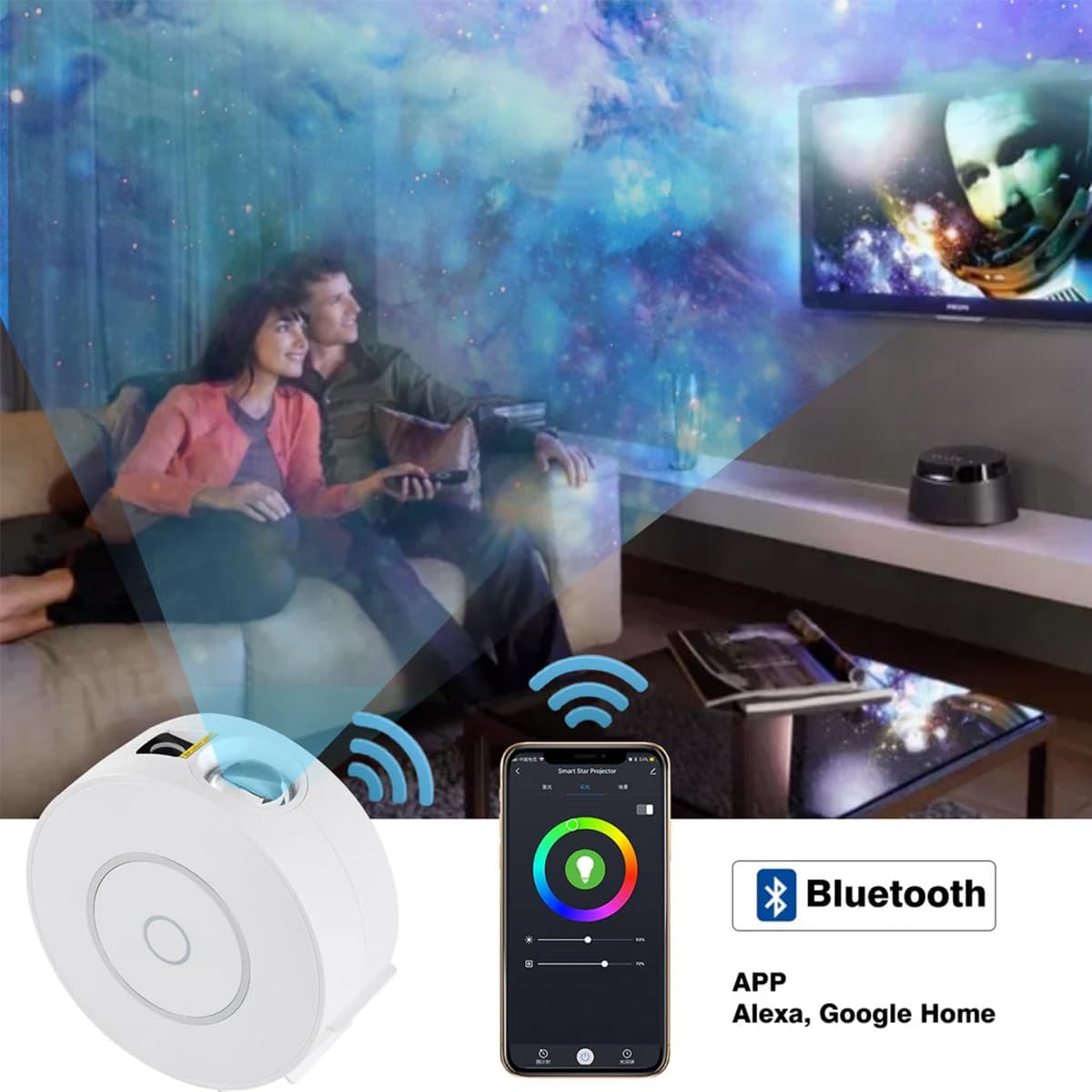 ECO HOME™ Smart Lamp – Colorful Star Projector