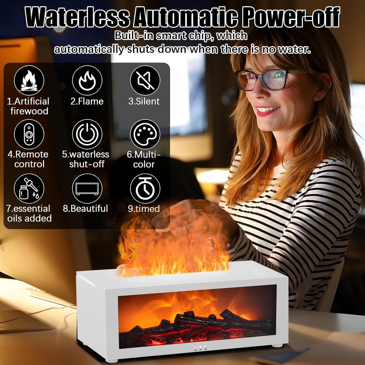 ECO HOME™ Relaxing Mist – Flame Effect Humidifier